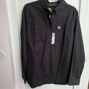 Carhartt Women’s Rugged Flex Relaxed Fit Black Canvas Long Sleeve Tunic Size L